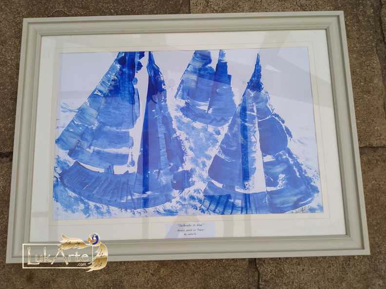Sailboats in blue