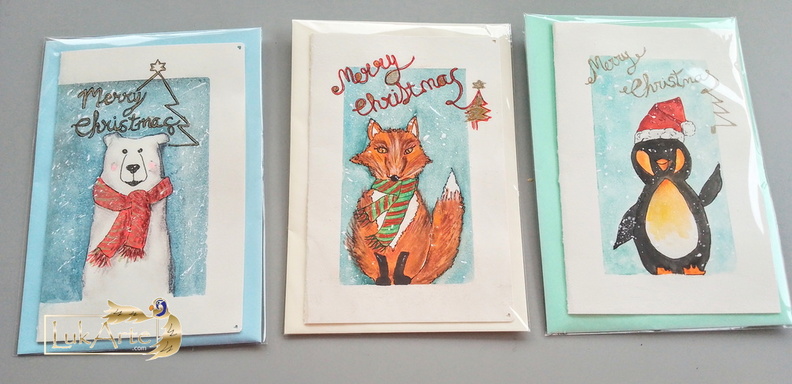 Watercolor Christmas Cards 